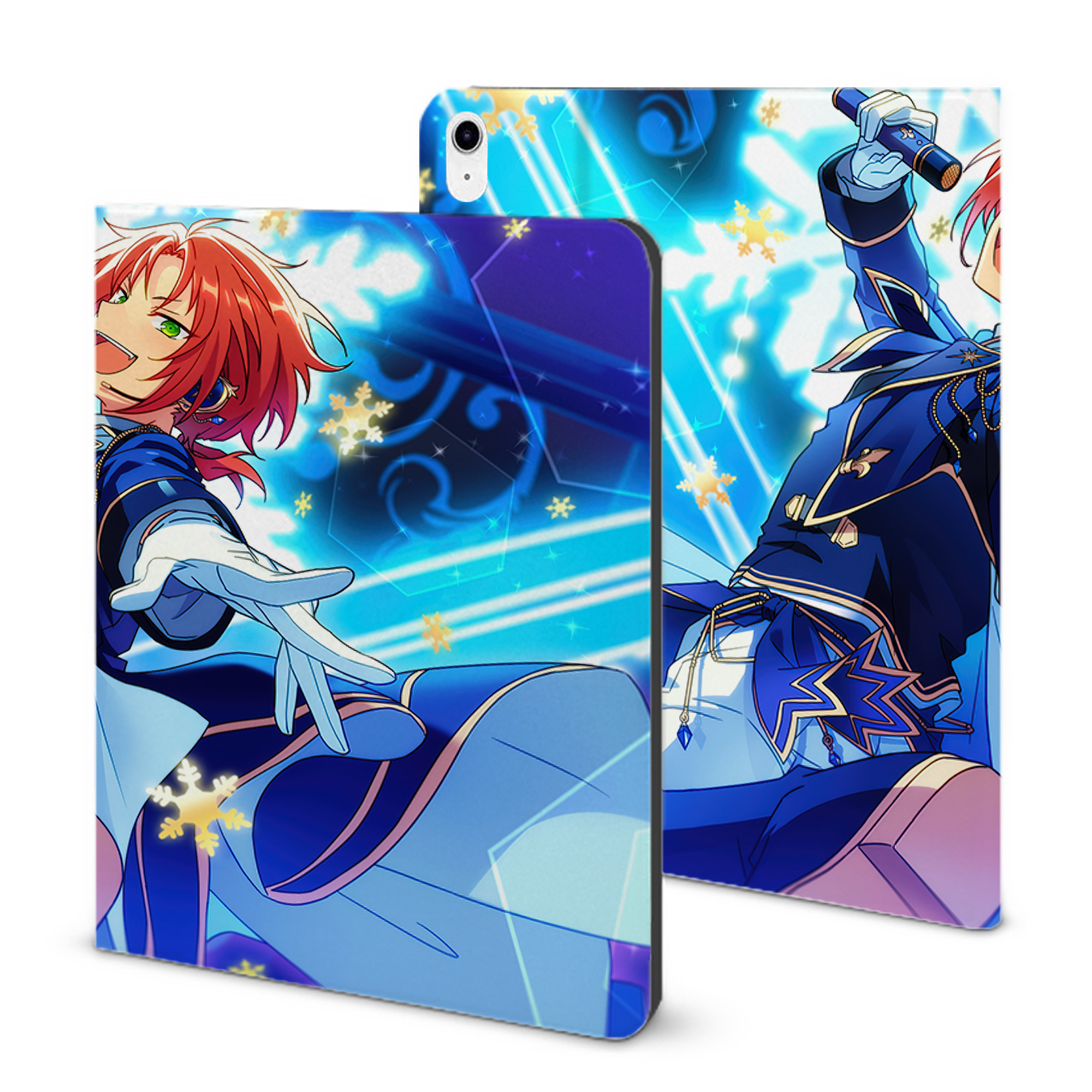 （画像用） あんさんぶるスターズ! Ensemble Stars IPad ケース ブック型 PUレザー TPU 耐衝撃 軽量 薄型 ペン収納なし 全面保護 IPad 各モデル対応